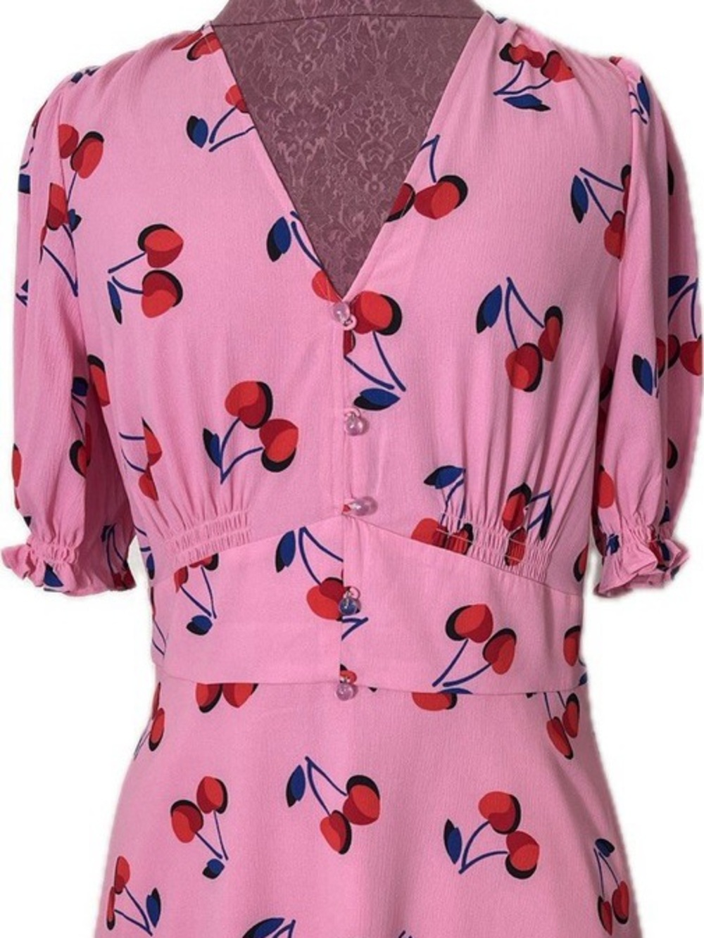 Kate Spade New York Cherry Print Dress 🍒 Pink Fit & Flare New